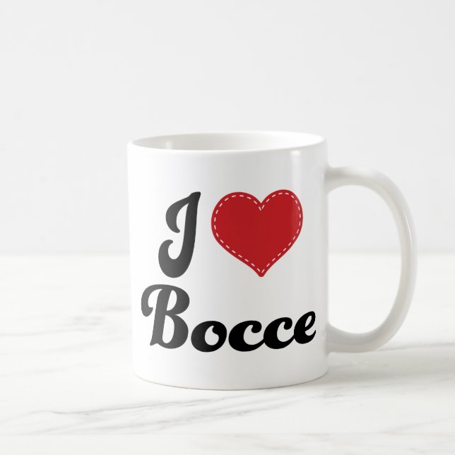 Caneca De Café Eu amo (coração) Bocce (Direita)