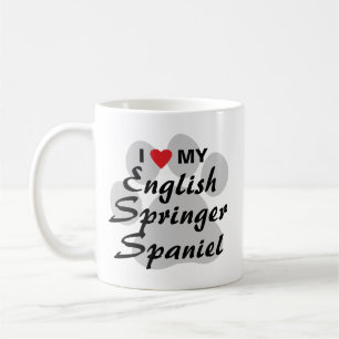 Caneca De Café Eu amo (coração) meu Spaniel de Springer inglês
