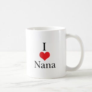 Caneca De Café Eu amo (coração) Nana