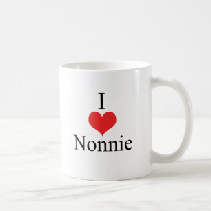Caneca De Café Eu amo (coração) Nonnie