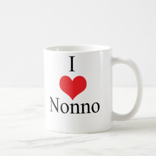 Caneca De Café Eu amo (coração) Nonno