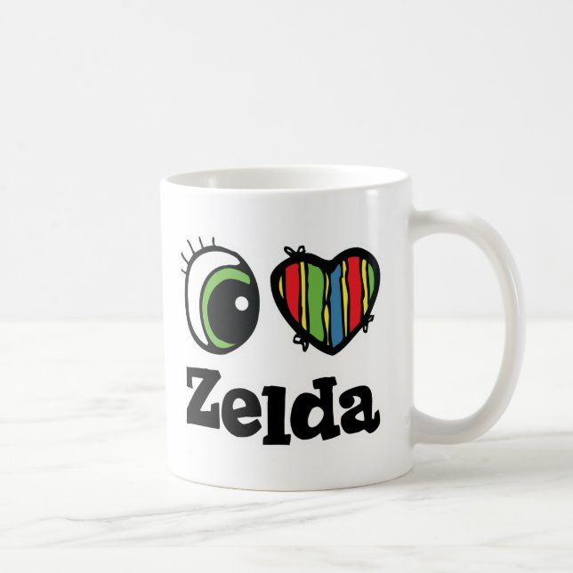 Caneca De Café Eu Amo (Coração) Zelda (Direita)
