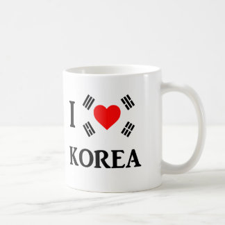 Caneca De Café Eu amo Coreia