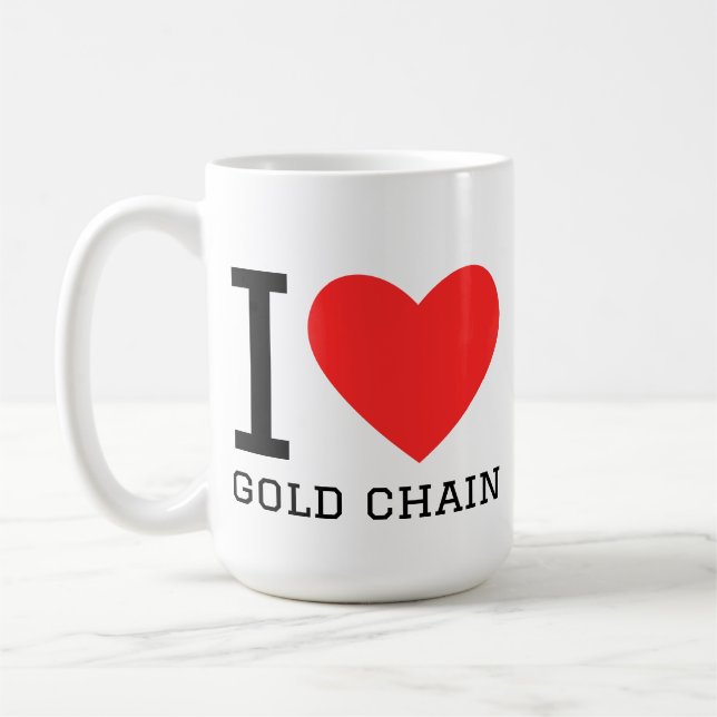 Caneca De Café Eu amo corrente de ouro (Esquerda)
