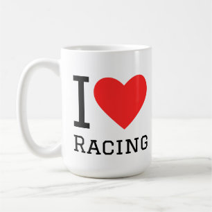 Caneca De Café Eu amo corridas