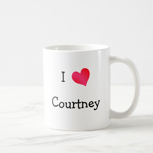Caneca De Café Eu Amo Courtney (Direita)