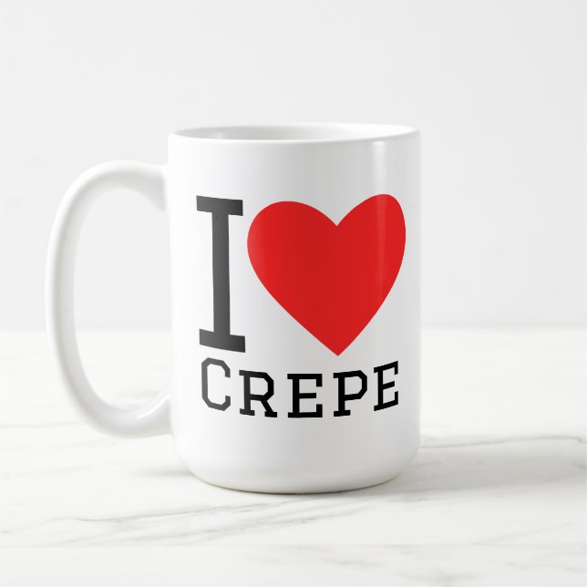 Caneca De Café Eu amo crepe (Esquerda)