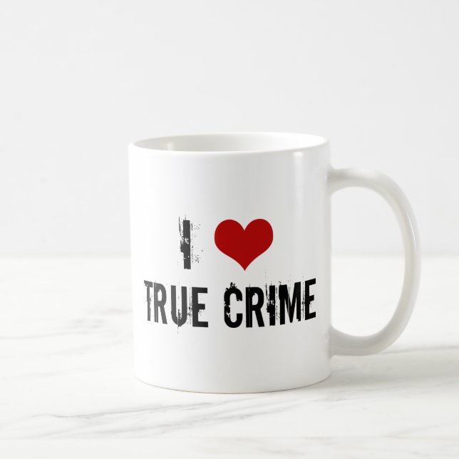 Caneca De Café Eu Amo Crime Verdadeiro (Direita)