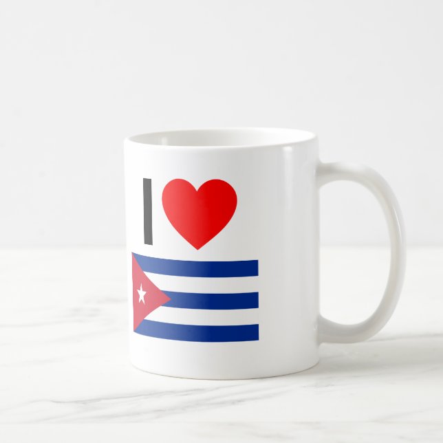 Caneca De Café eu amo cuba (Direita)