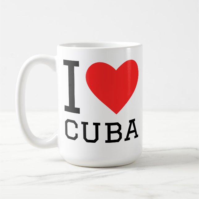 Caneca De Café Eu amo Cuba (Esquerda)