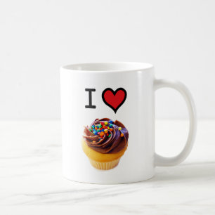 Caneca De Café Eu amo cupcakes