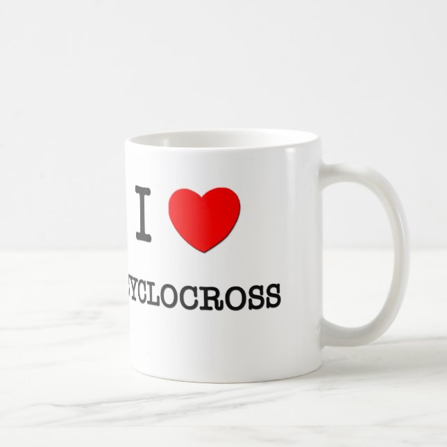 Caneca De Café Eu amo Cyclocross (Direita)