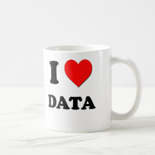 Caneca De Café Eu amo dados