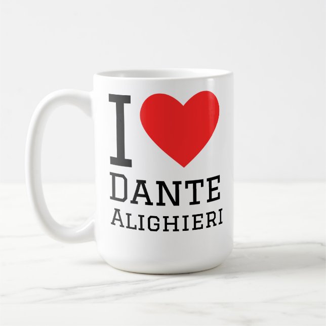 Caneca De Café Eu amo Dante Alighieri (Esquerda)