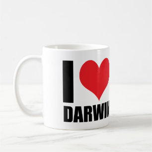 Caneca De Café Eu amo Darwin