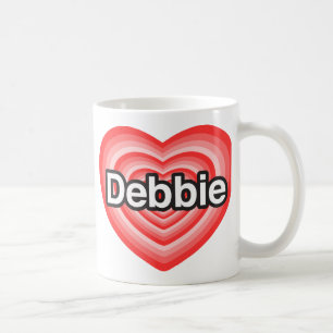 Caneca De Café Eu amo Debbie. Eu te amo Debbie. Coração
