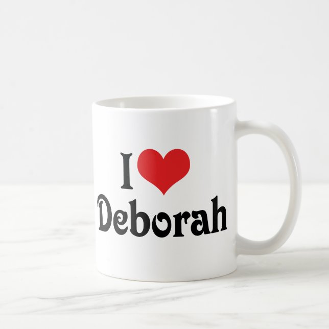 Caneca De Café Eu Amo Deborah (Direita)