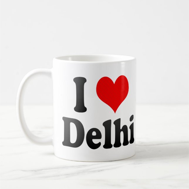 Caneca De Café Eu amo Deli, India. Mera Pyar Deli, India (Esquerda)