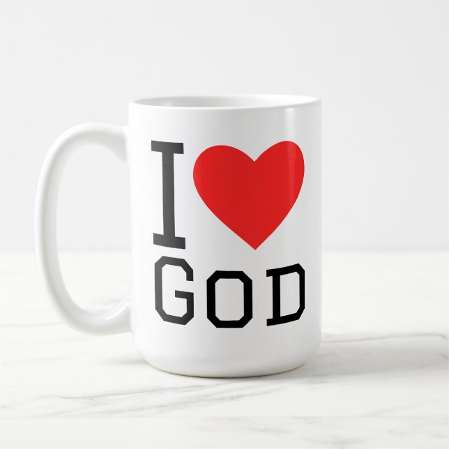Caneca De Café Eu amo Deus (Esquerda)