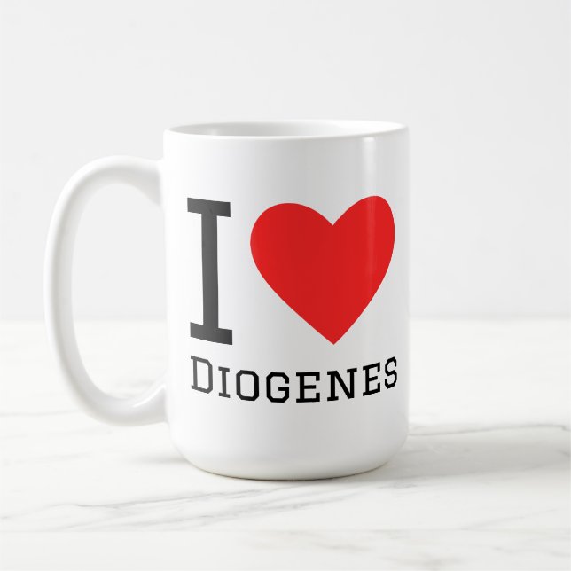 Caneca De Café Eu amo Diógenes (Esquerda)
