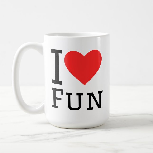 Caneca De Café Eu amo diversão (Esquerda)