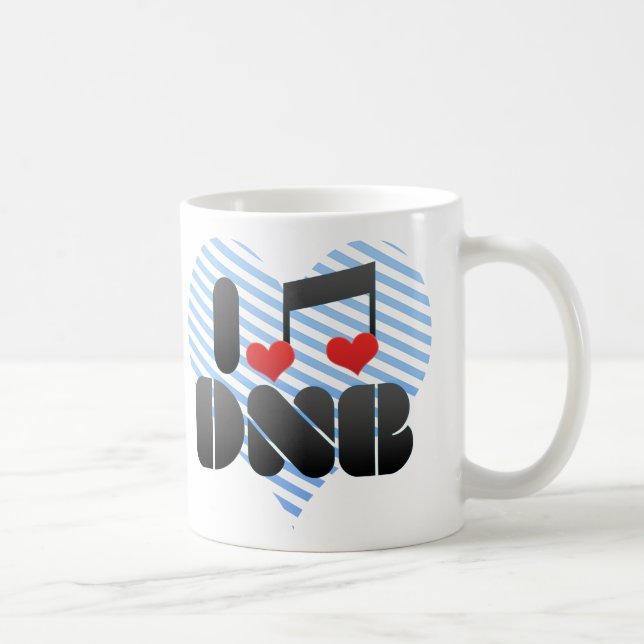 Caneca De Café Eu amo DNB (Direita)