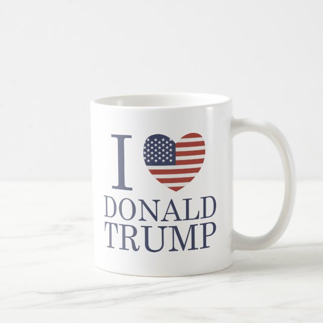 Caneca De Café Eu Amo Donald Trump (Direita)