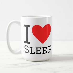 Caneca De Café Eu amo dormir