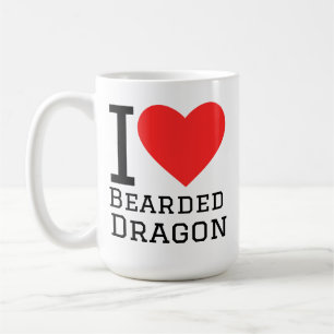 Caneca De Café Eu amo dragão barbudo