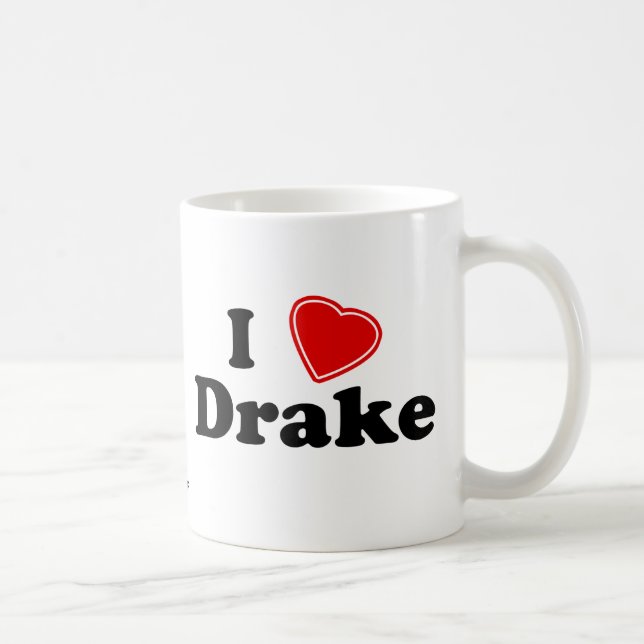 Caneca De Café Eu amo Drake (Direita)