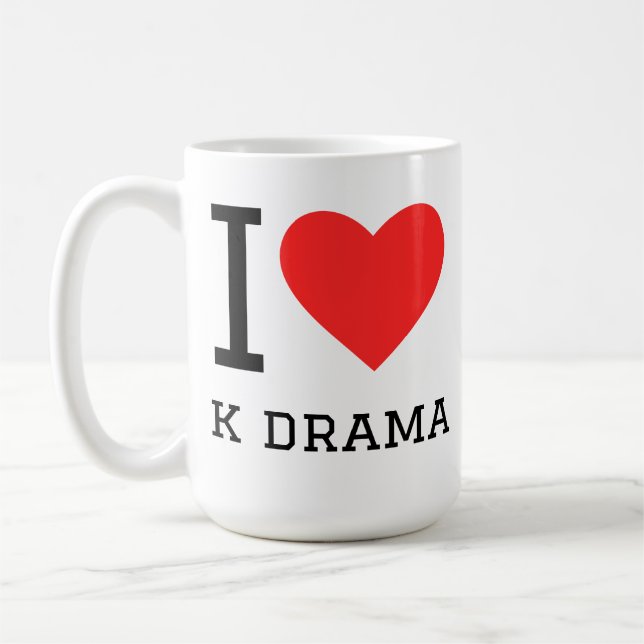 Caneca De Café Eu amo drama K (Esquerda)