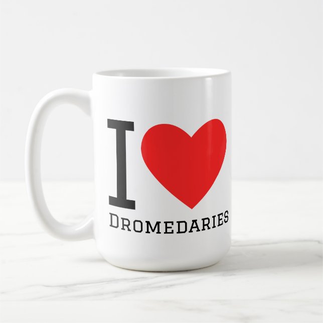 Caneca De Café Eu amo dromedários (Esquerda)