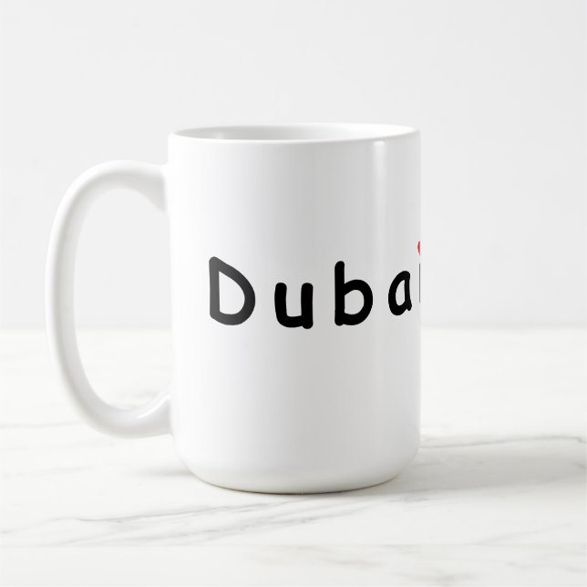 Caneca De Café Eu amo Dubai (Esquerda)