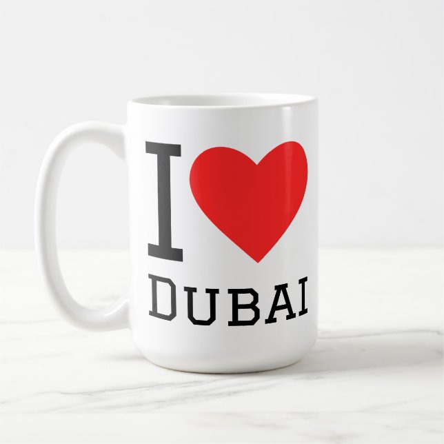 Caneca De Café Eu amo Dubai (Esquerda)