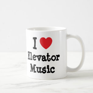 Caneca De Café Eu amo Elevator Music personalizado personalizado
