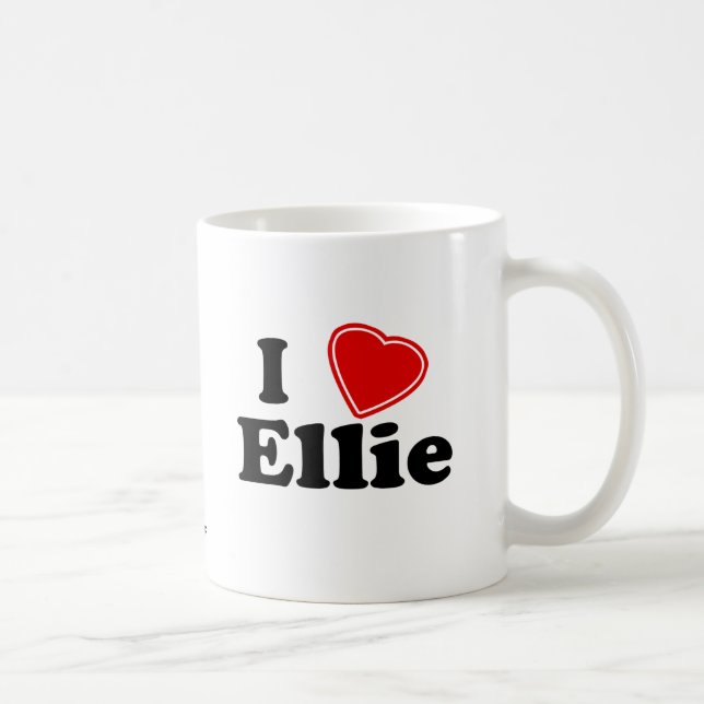 Caneca De Café Eu amo Ellie (Direita)