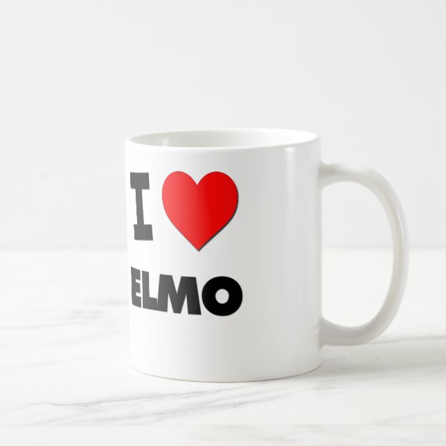 Caneca De Café Eu amo Elmo (Direita)