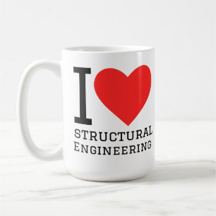 Caneca De Café Eu amo engenharia estrutural