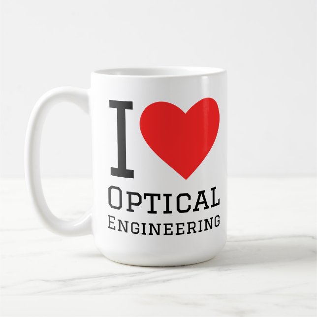 Caneca De Café Eu amo engenharia óptica  (Esquerda)