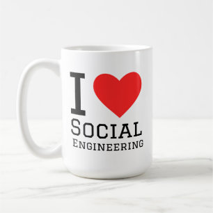 Caneca De Café Eu amo engenharia social
