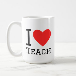 Caneca De Café Eu amo ensinar