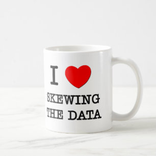 Caneca De Café Eu amo enviesar os dados