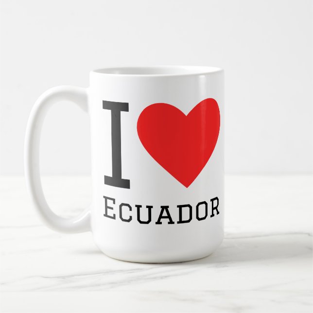 Caneca De Café Eu amo Equador (Esquerda)