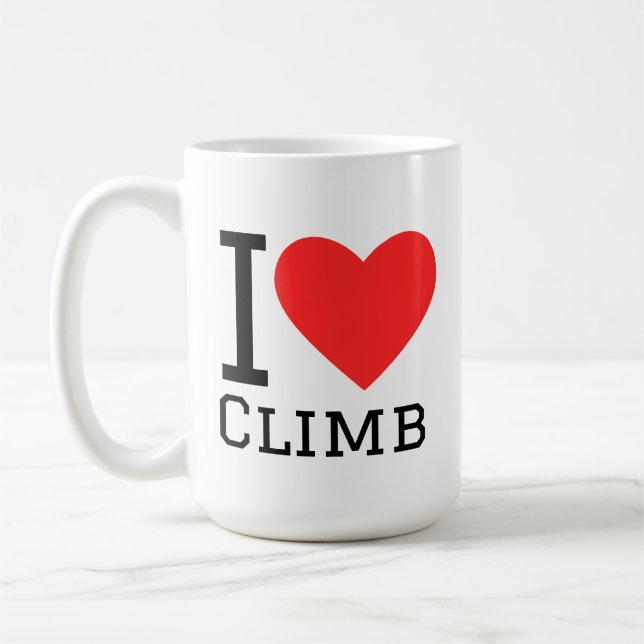 Caneca De Café Eu amo escalar (Esquerda)