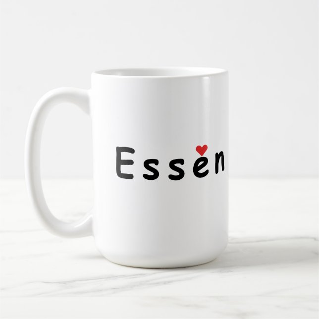 Caneca De Café Eu amo Essen Alemanha (Esquerda)