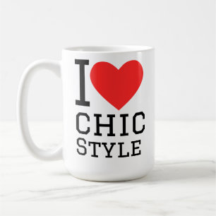 Caneca De Café Eu amo estilo chique