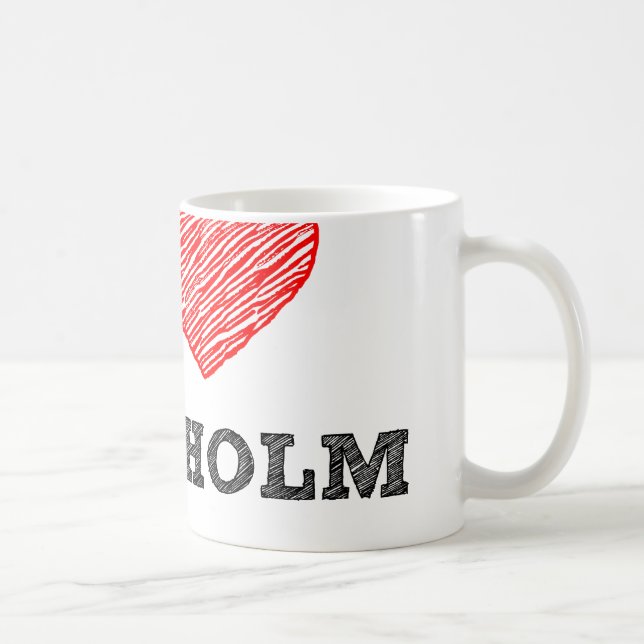 Caneca De Café Eu amo Éstocolmo (Direita)