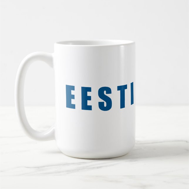 Caneca De Café Eu amo Estônia Eesti (Esquerda)