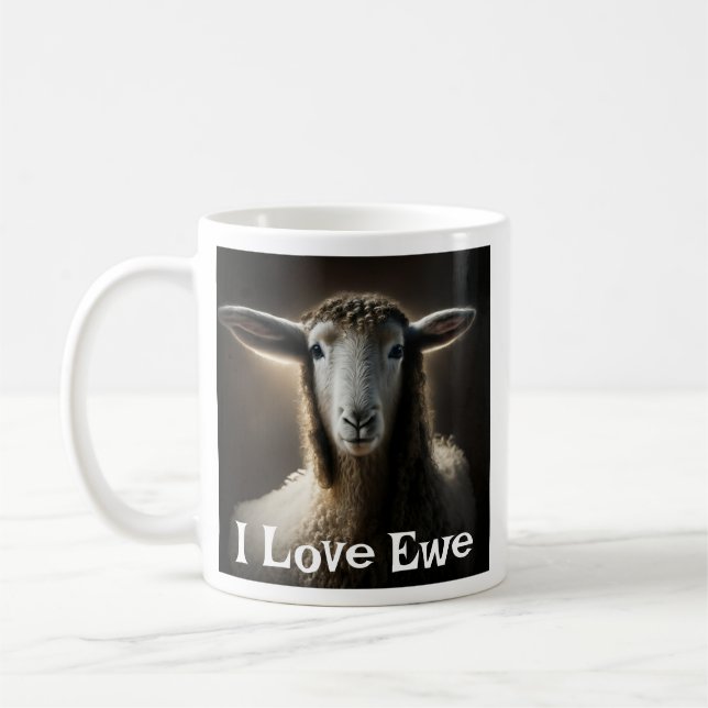 Caneca De Café Eu Amo Ewe | Arte (Esquerda)
