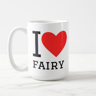 Caneca De Café Eu amo fada